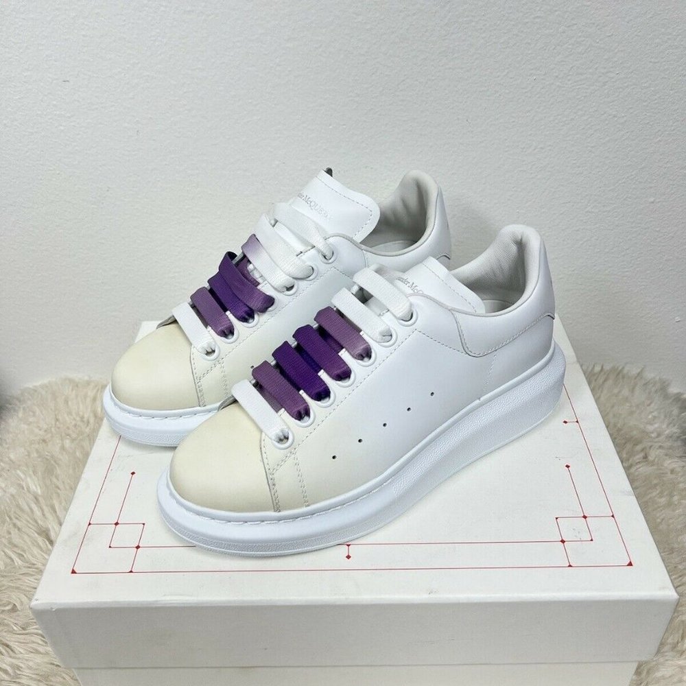 RARE Alexander McQueen Ombre Color Changing Oversized Platform Purple Sneaker 37